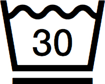 Kíméletes gépi mosás 30 °C-on